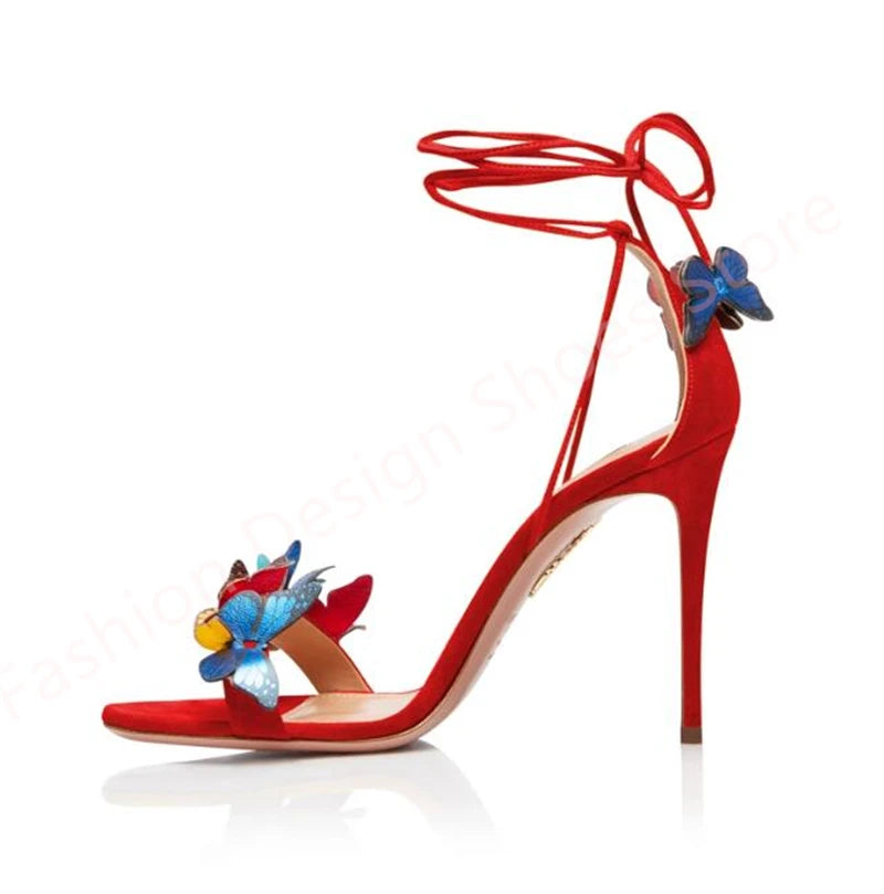 Butterfly Lace-Up Heels