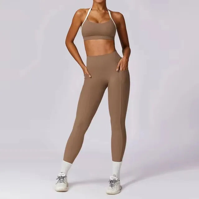 Square Neck Long Sleeve Leggings Set