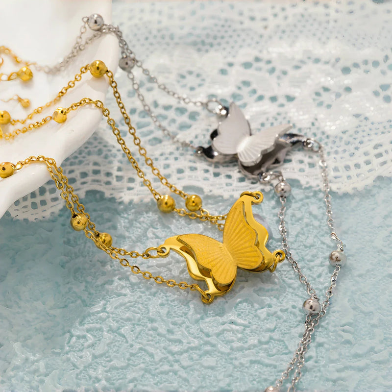 Bilayer Butterfly Bracelet