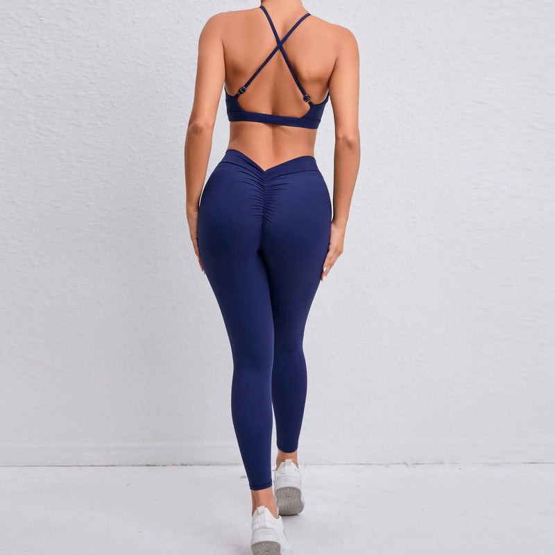 Keyhole Halter Leggings Set