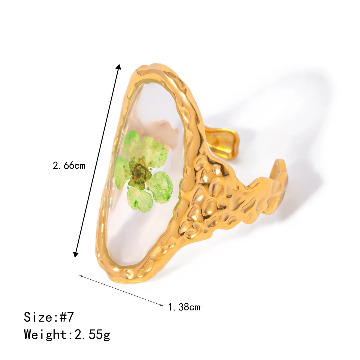 Pressed Flower Botanical Ring