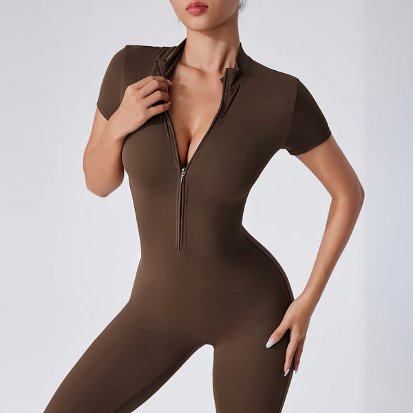 Sculpting Zip-Up Active Jumpsuit