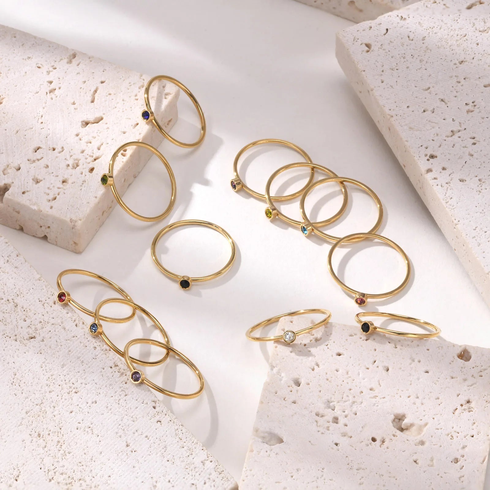 Dainty Birthstone Stacking Ring
