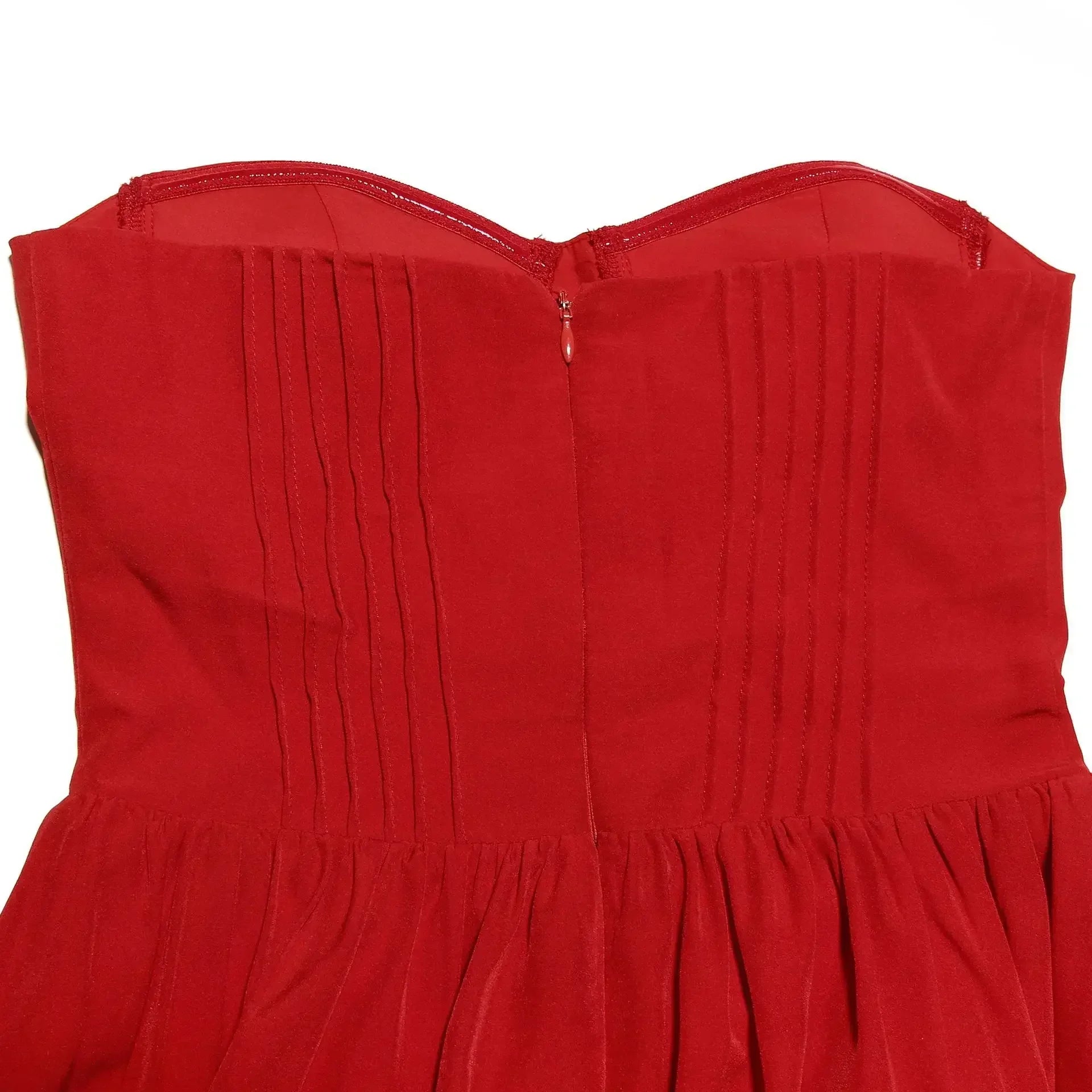 Strapless A-Line Midi Dress