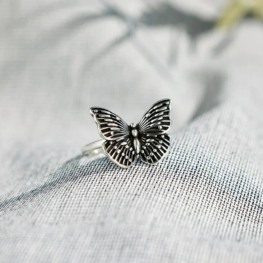 Vintage Butterfly Statement Ring