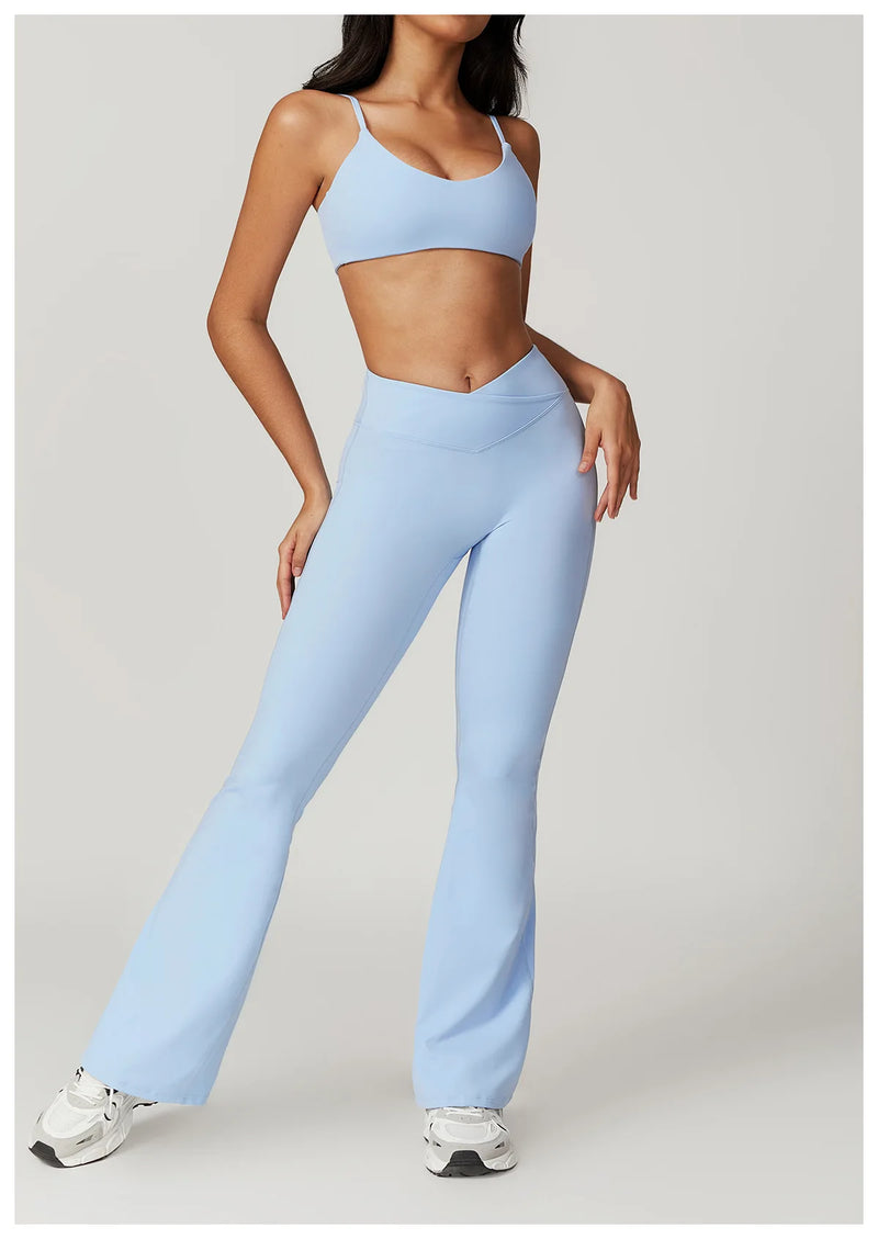 V-Waist Flare Pants