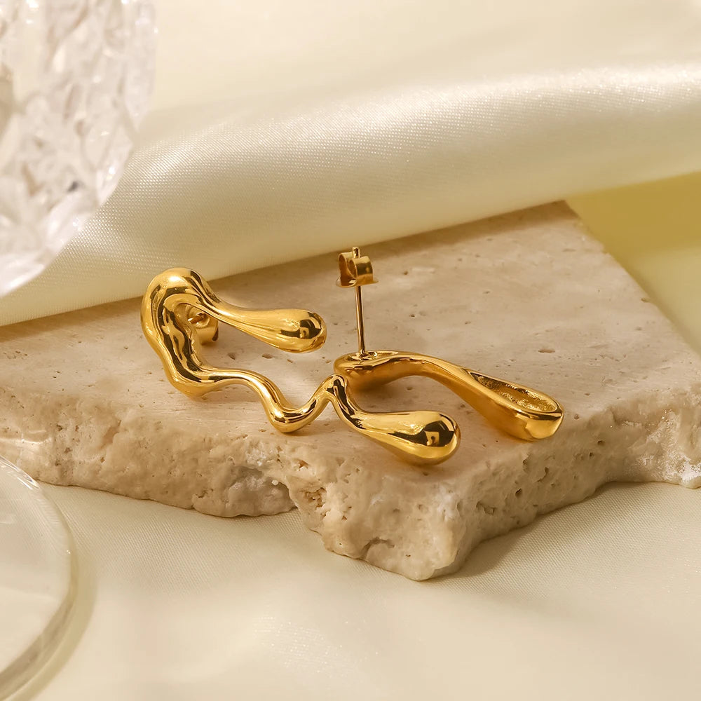 Molten Drip Statement Earrings