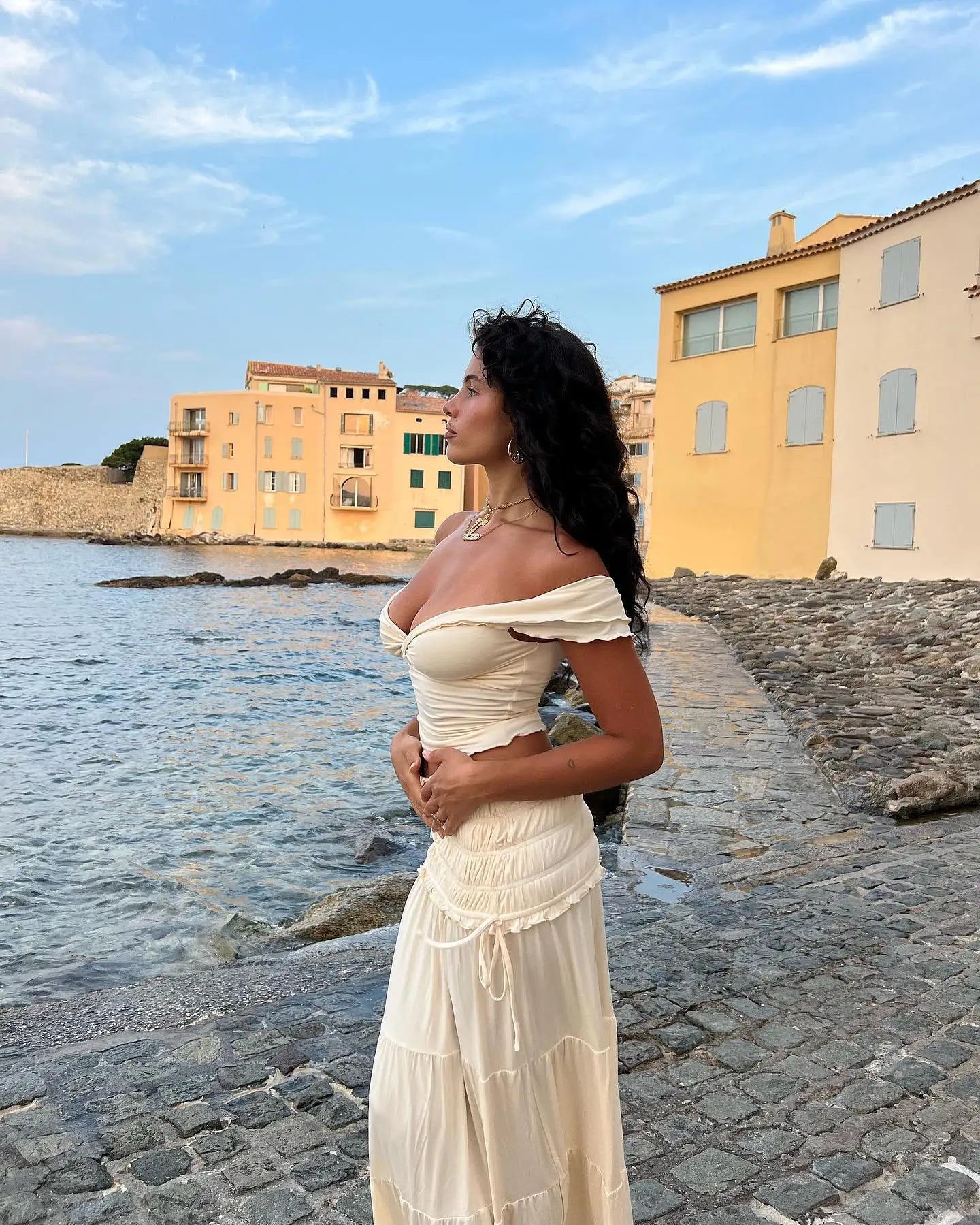 Boho Off-Shoulder Maxi Dress