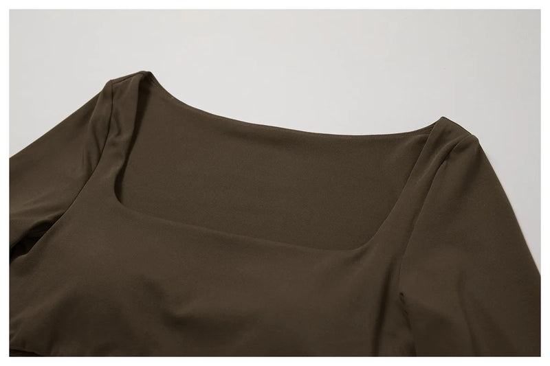 Long Sleeve Crop Top & Flare Pants Set