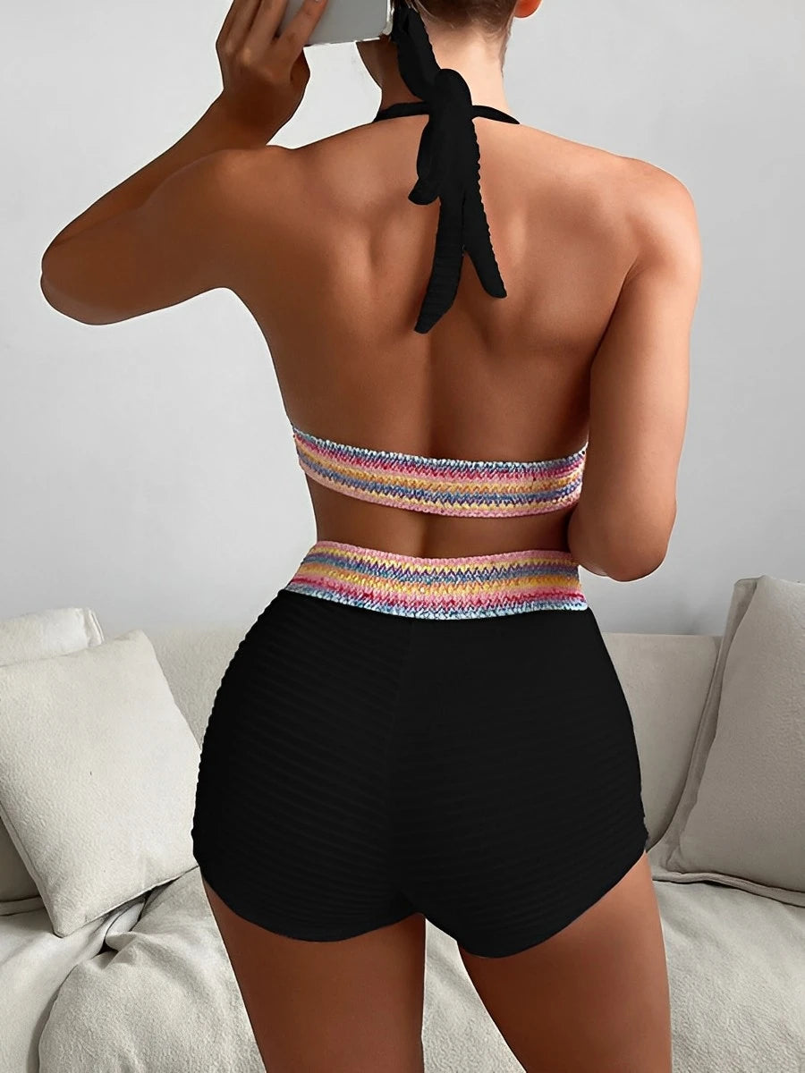 Ring Detail Bandeau Bikini Set