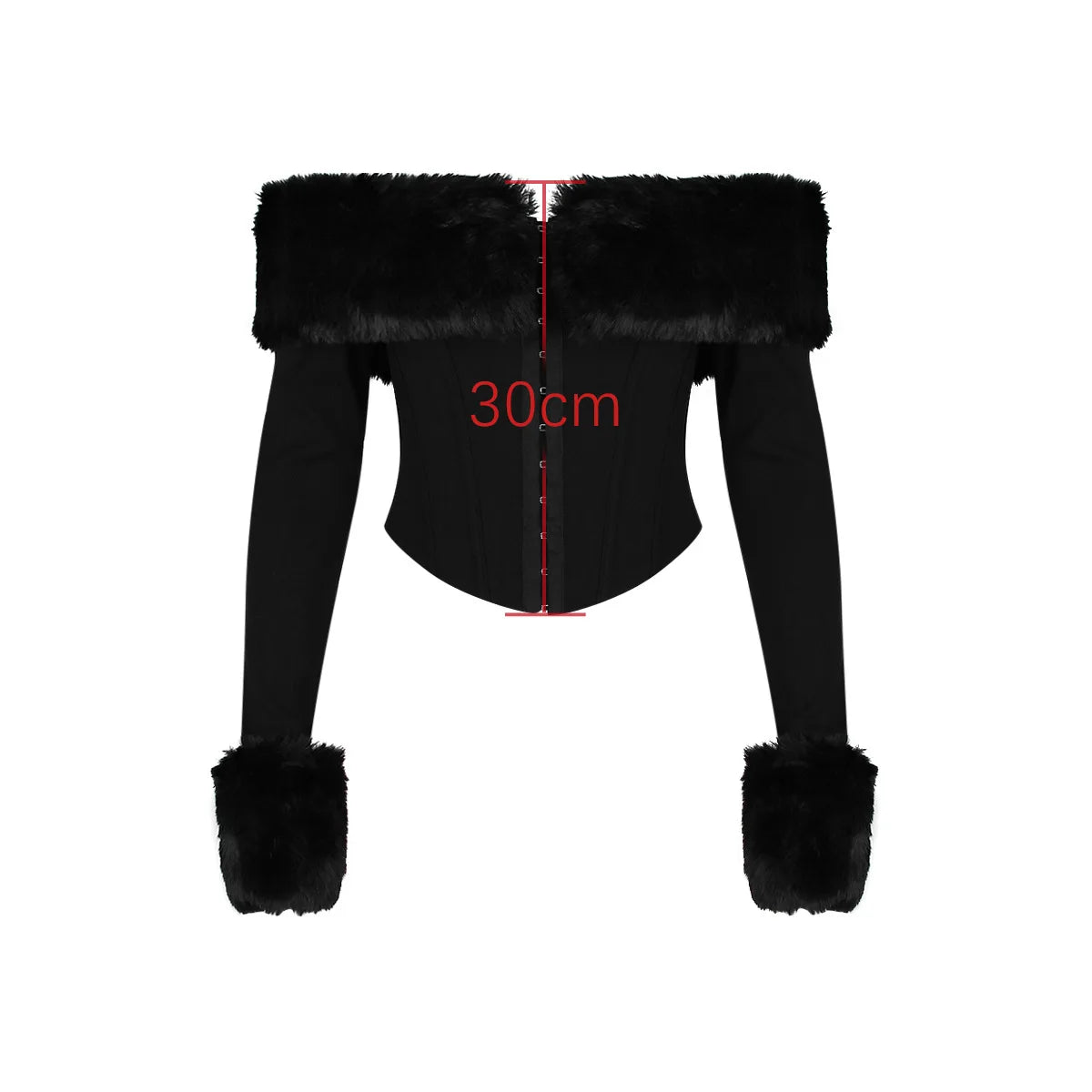 Feather Trim Corset Top