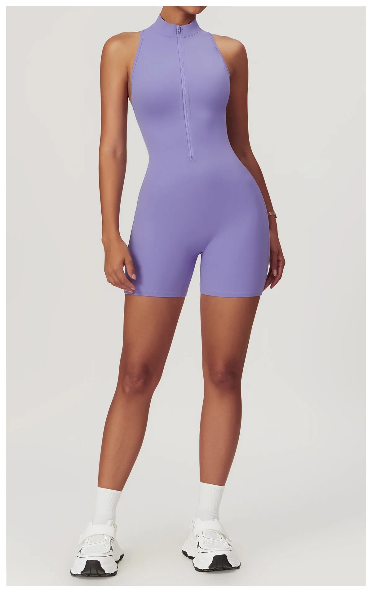 One Shoulder Biker Shorts Set