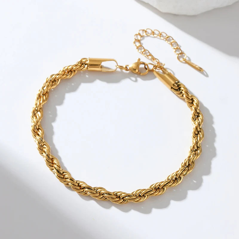 Twisted Rope Chain Bracelet