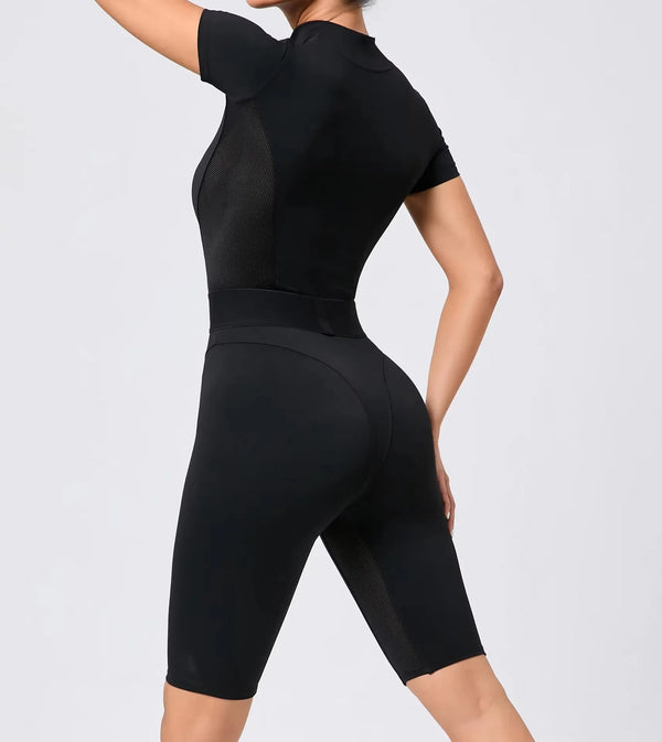 Short Sleeve Workout Jumpsuit