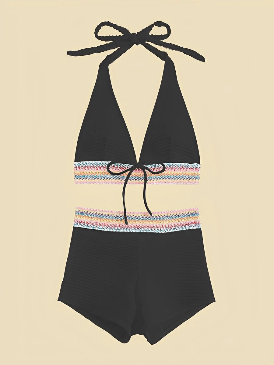 Ring Detail Bandeau Bikini Set