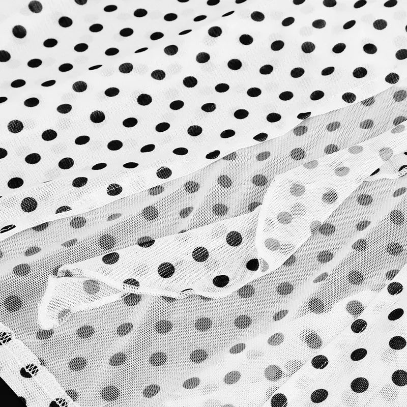 White Dotted Long Dress