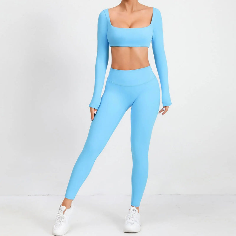 Seamless Long Sleeve Workout Set