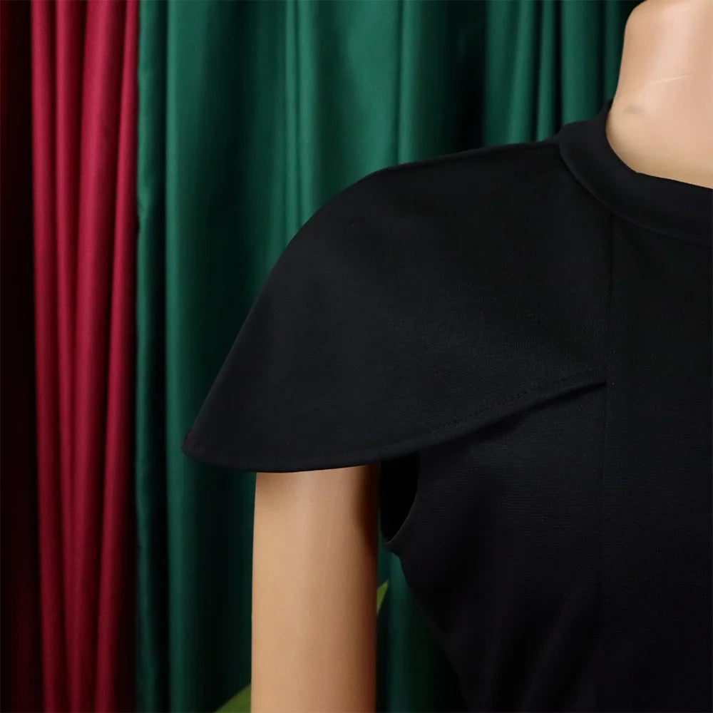 Chic Black Midi Pencil Dress