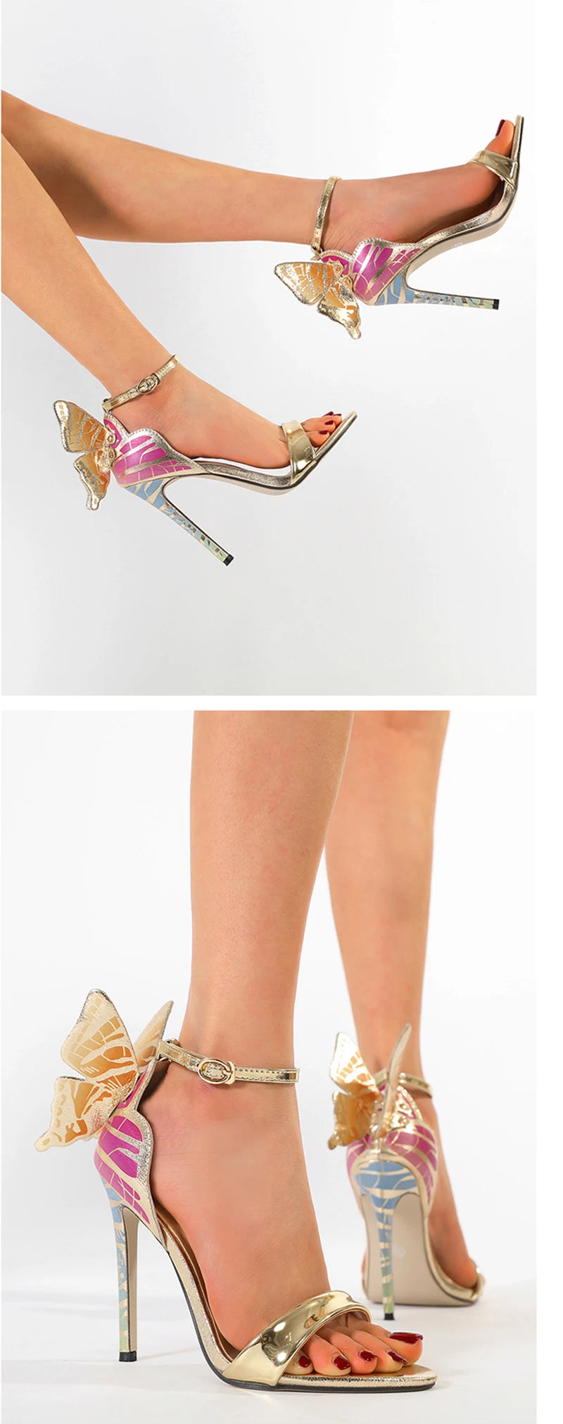 Butterfly Charm Stiletto Heels