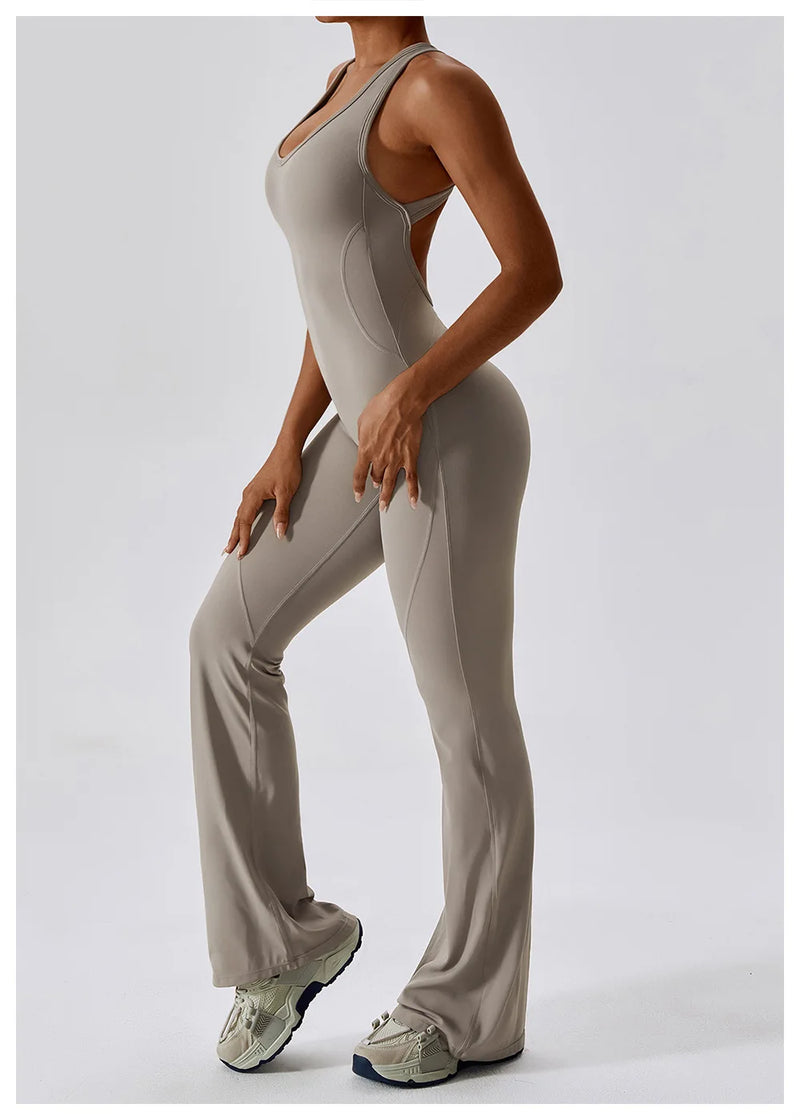 Open-Back Flare Jumpsuit