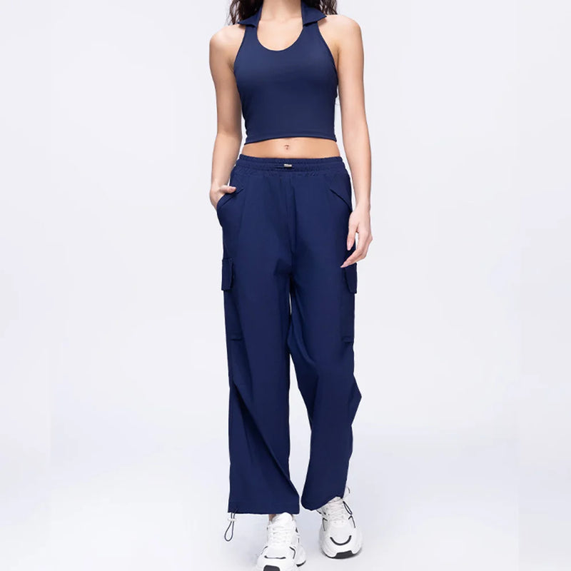 Polo Halter & Cargo Pants Set