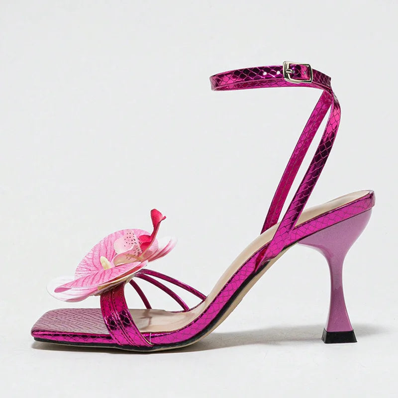 Orchid Embellished Strappy Heels