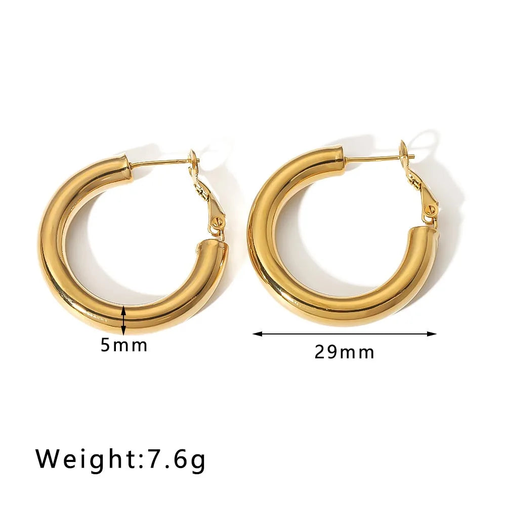 Chunky Classic Hoop Earrings