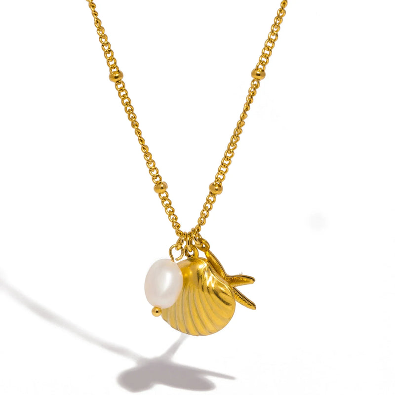 Starfish Pearl Necklace