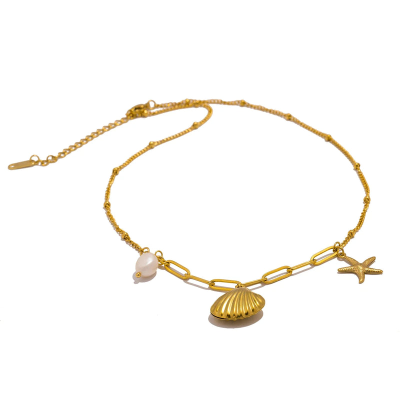 Starfish Pearl Necklace