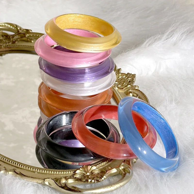 Colorful Resin Bangle Set