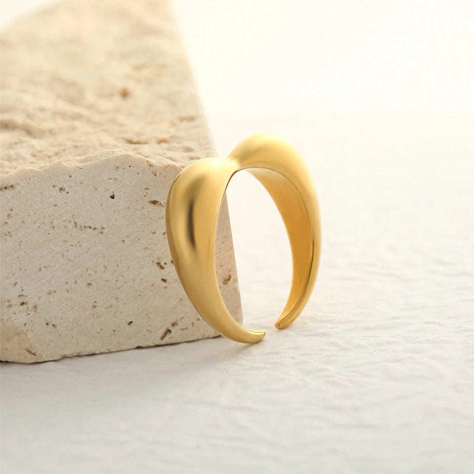 Bold Crossover Band Ring