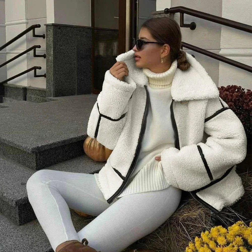 Oversized Sherpa Zip Jacket