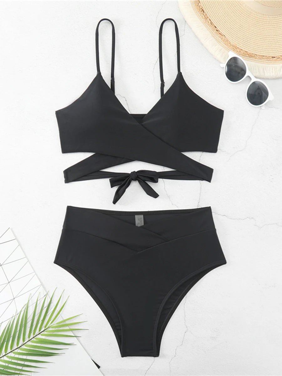 Cutout Wrap One-Piece Swimsuit