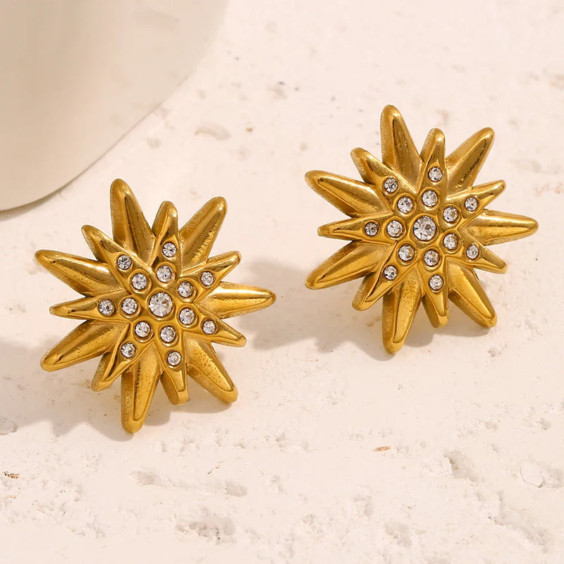 Star Zircon Stud Earrings