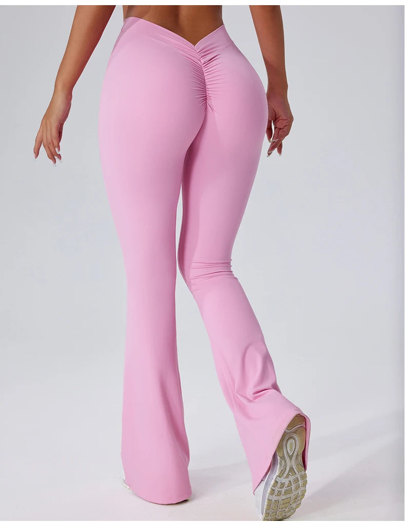 High-Waisted Flared Yoga Leggings