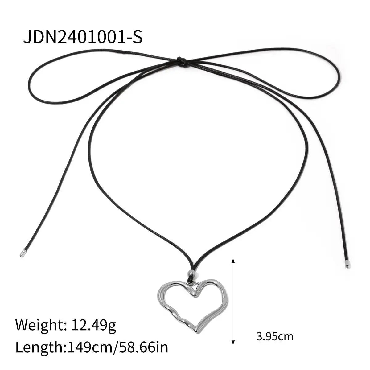 Open Heart Pendant Necklace