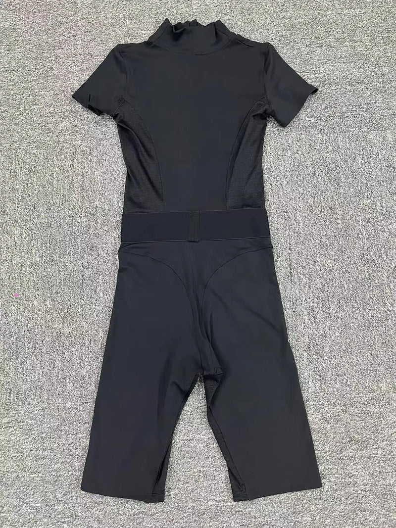 Short Sleeve Workout Jumpsuit