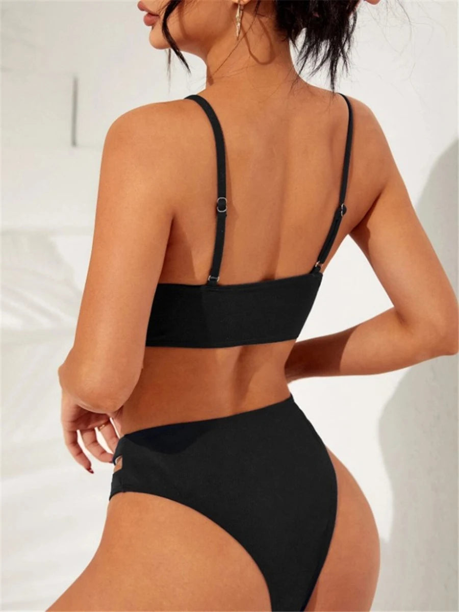 Crisscross Wrap Bikini Set