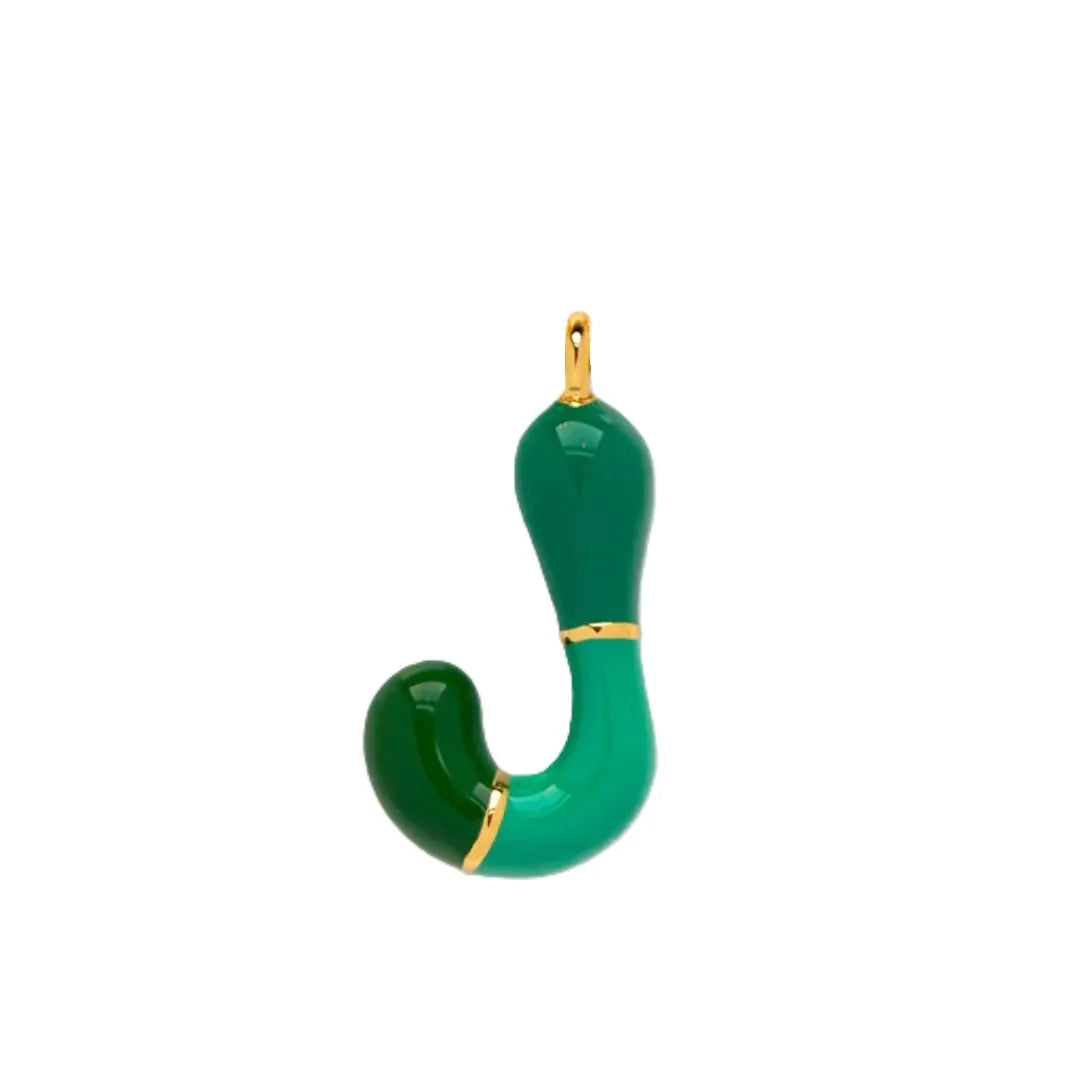Gold Chain with Green Pendant Necklace