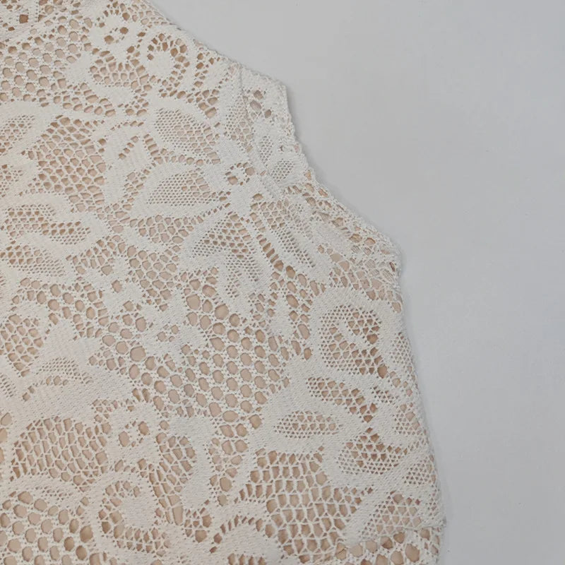 Long Sleeve Lace Mini Dress