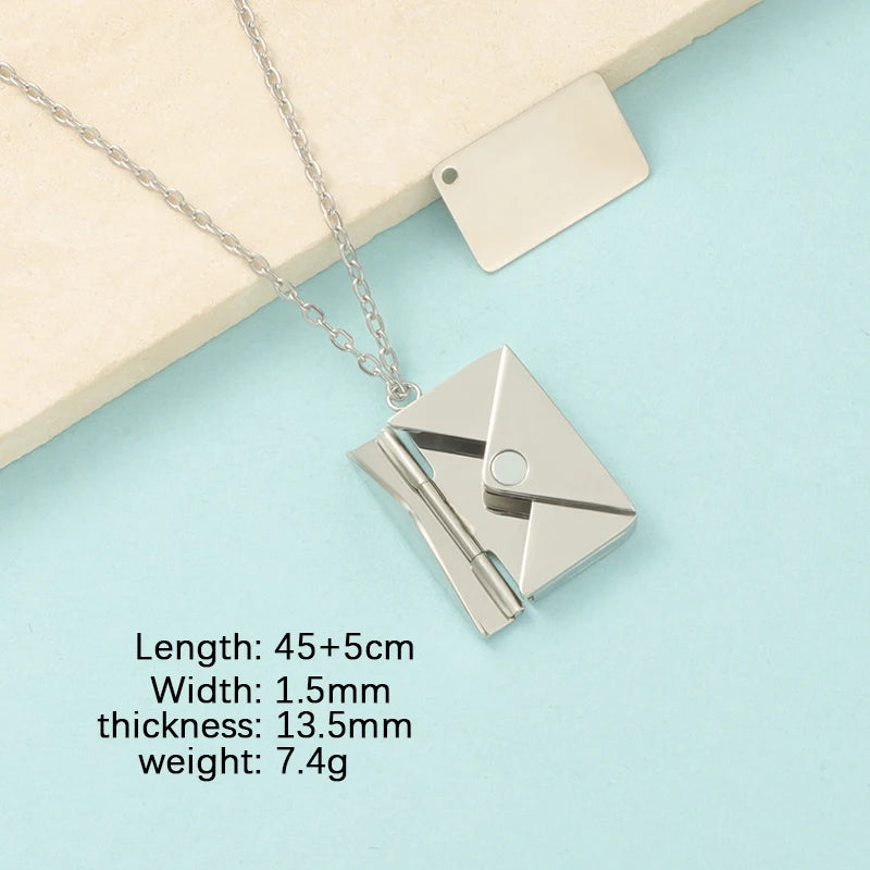 Love Letter Envelope Pendant Necklace