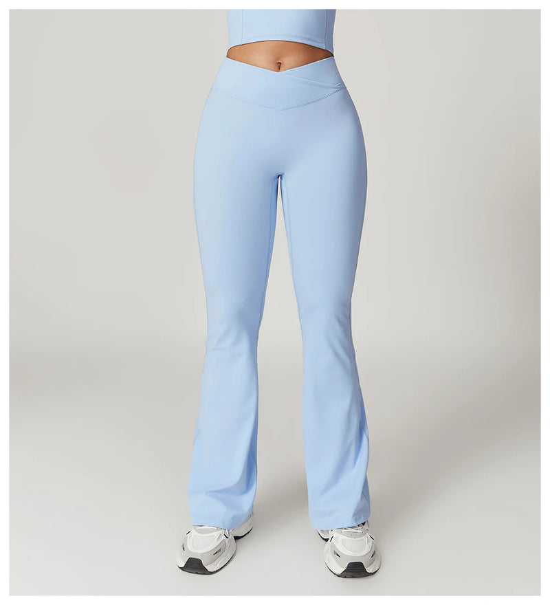V-Waist Flare Pants