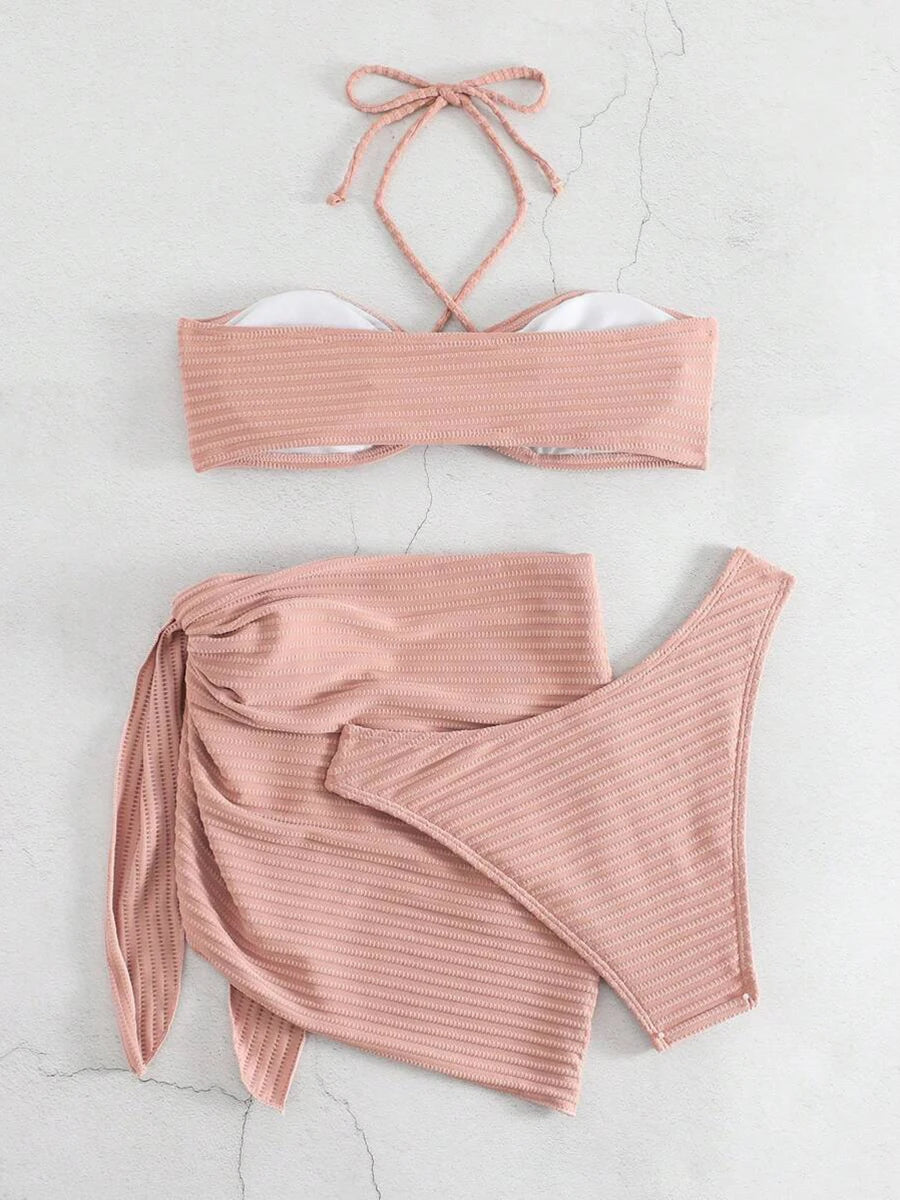 3-Piece Ring Detail Bikini Set