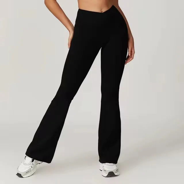 V-Waist Flare Pants