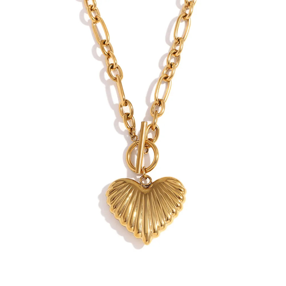 Golden Heart Pendant Necklace