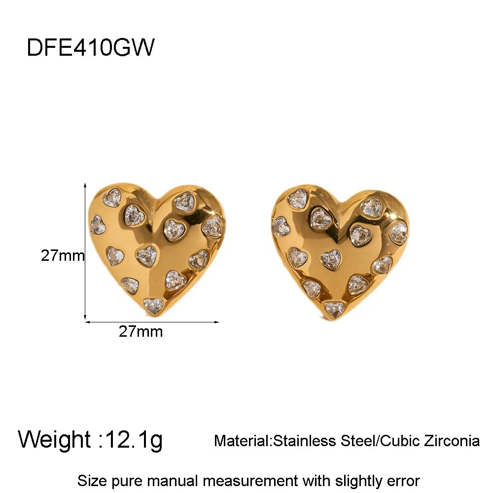 Crystal Heart Confetti Pendant Necklace