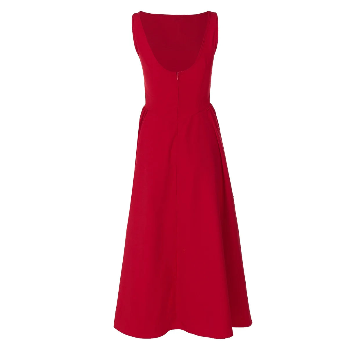 Sleeveless A-Line Midi Dress