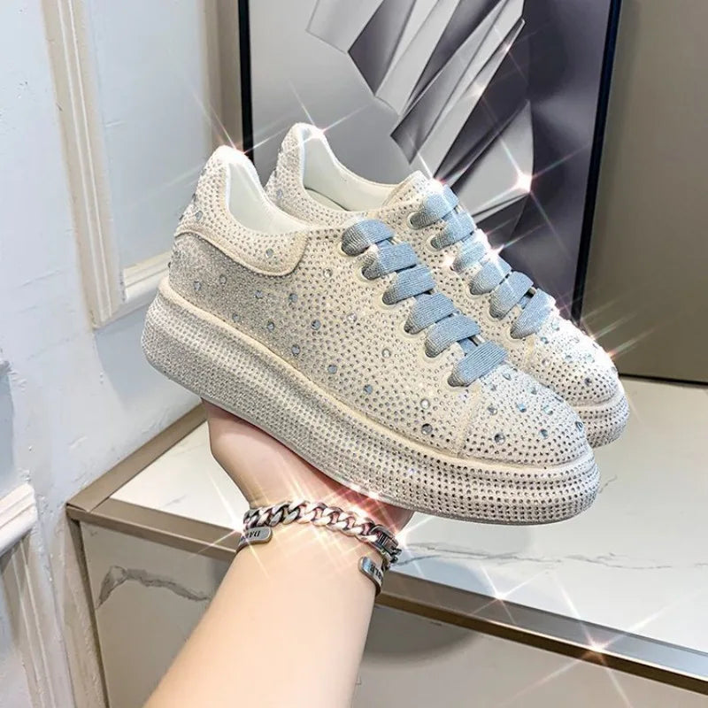 Rhinestone Platform Sneakers