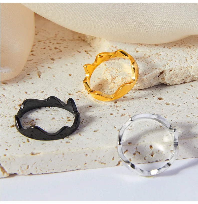 Minimal Crown Stacking Ring