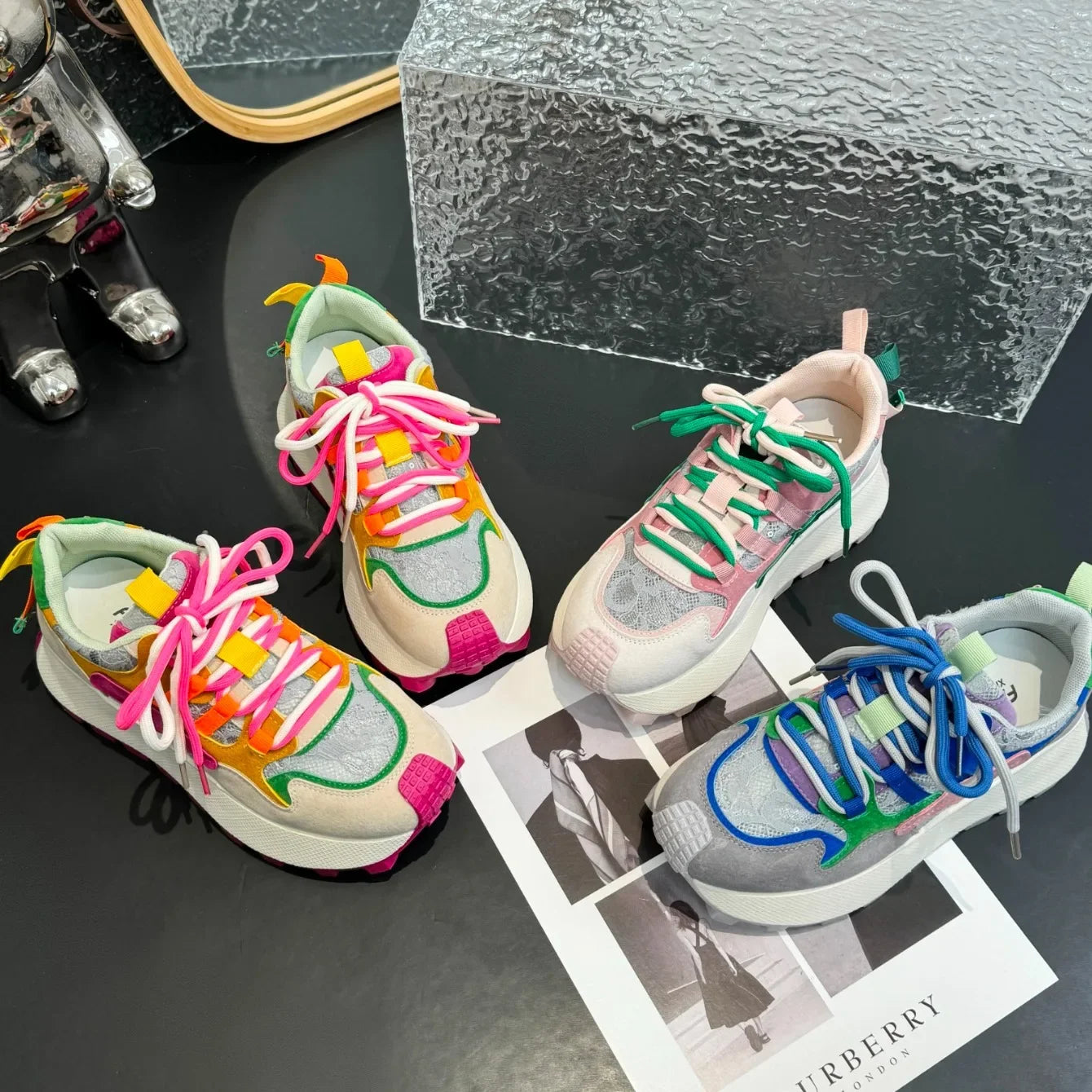 Chunky Retro Colorblock Sneakers